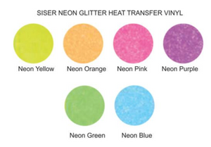 NEW Vinyl Oasis Neon Blue Glitter Series Heat Transfer Vinyl 1 Sheet 12” x  20”