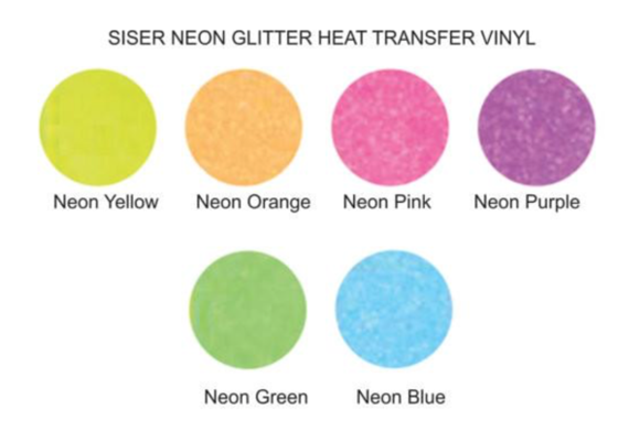 Neon Yellow Glitter Heat Transfer Vinyl